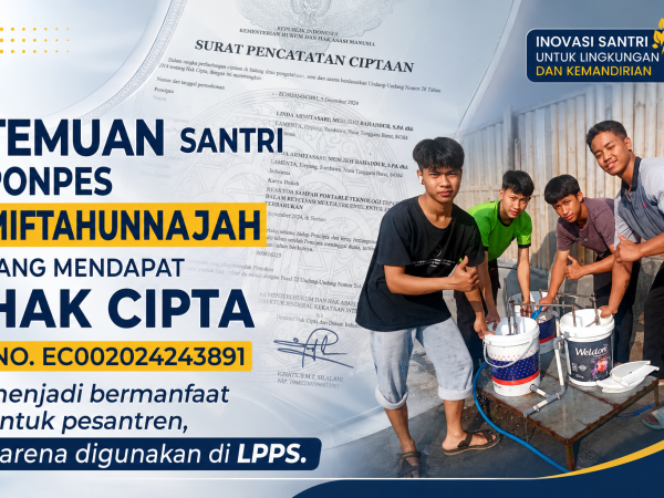 Temuan Santri Miftahunnajah Raih Hak Cipta, Reaktor Sampah Kini Bermanfaat untuk Pesantren
