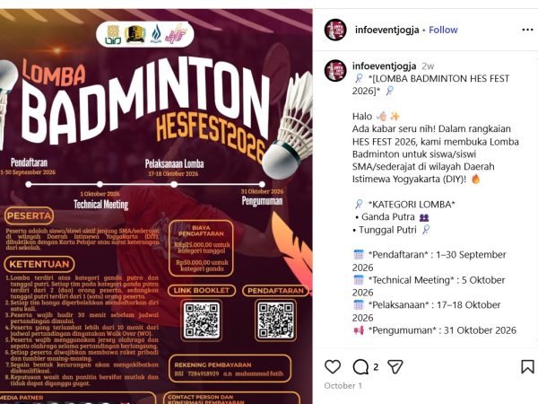Tujuh Santri MA Miftahunnajah Sleman Siap Berlaga di HESFEST Badminton UIN Sunan Kalijaga