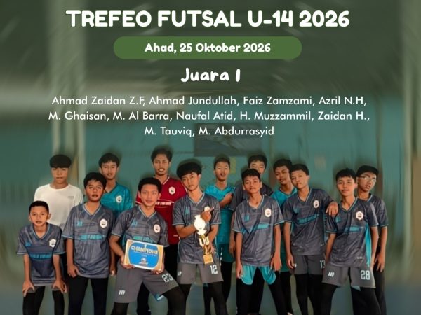 Raih Juara 1 Trofeo Futsal U-14 2026, Tim MTs Miftahunnajah Buktikan Prestasi di Bidang Olahraga